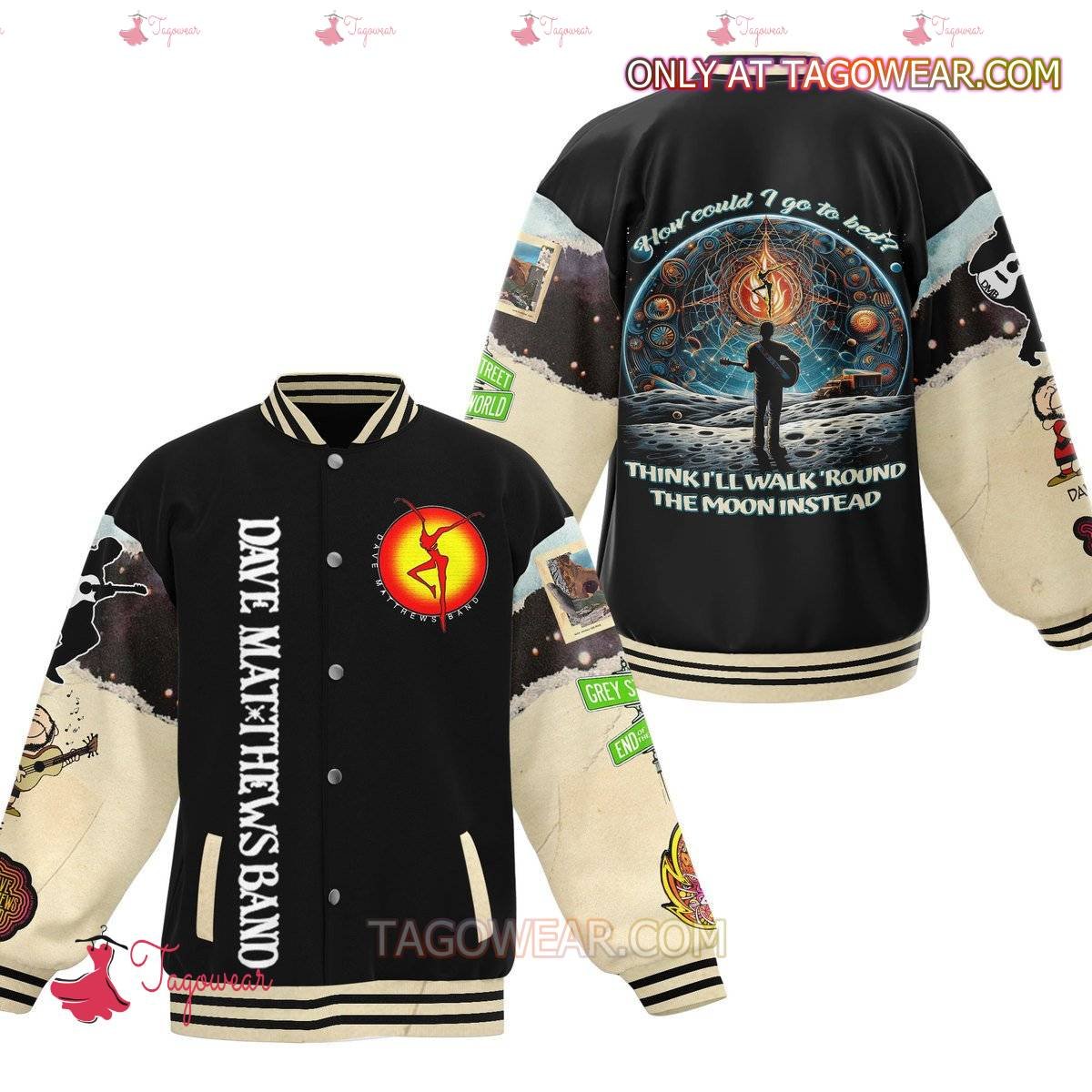Dave Matthews Band How Could I Go To Bed Baseball Jacket - livanniestore Store