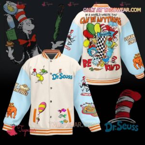 Dr. Seuss In A World Where You Can Be Anything Be Kind Baseball Jacket - livanniestore Store