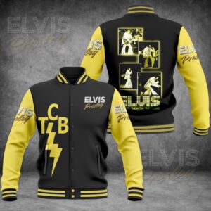 Elvis Presley Baseball Jacket EP300124DHN6DKD - livanniestore Store