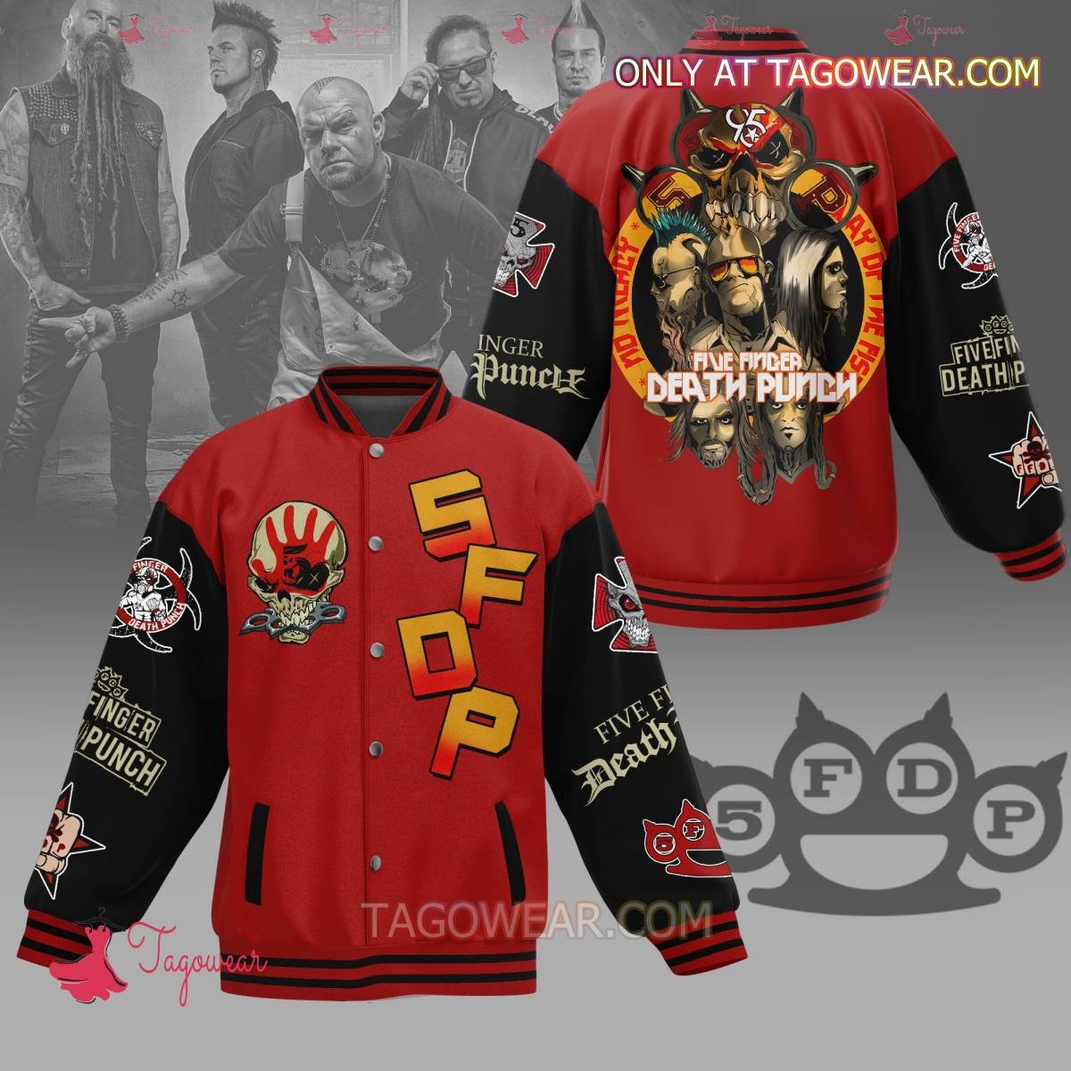 Five Finger Death Punch The Way Of The Fist Baseball Jacket - livanniestore Store