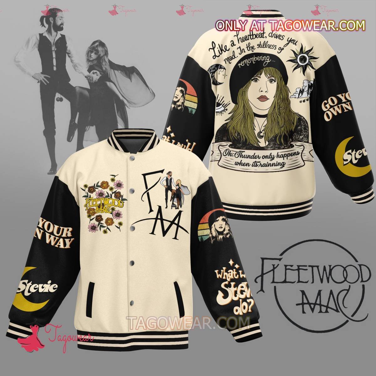 Fleetwood Mac Like A Heartbeat Drives You Mad Baseball Jacket - livanniestore Store