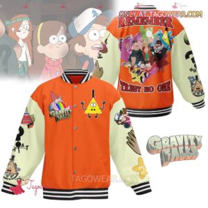 Gravity Falls Remember Trust No One Baseball Jacket - livanniestore Store