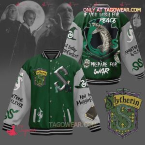 Harry Potter Slytherin If You Wish For Peace Prepare For Was Baseball Jacket - livanniestore Store