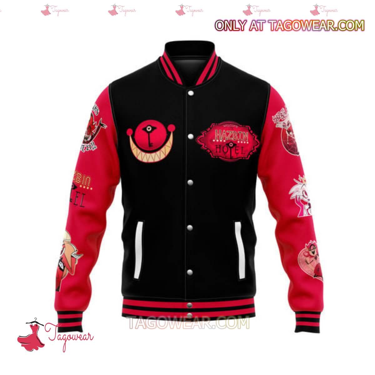 Hazbin Hotel Characters Baseball Jacket - livanniestore Store
