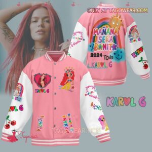 Karol G Manana Sera Bonito 2024 Tour Baseball Jacket - livanniestore Store