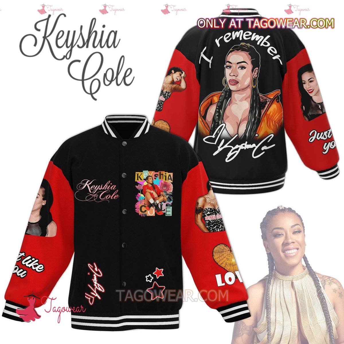 Keyshia Cole I Remember Baseball Jacket - livanniestore Store
