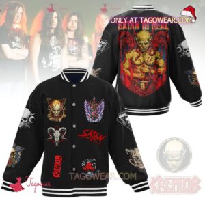 Kreator Satan Is Real Baseball Jacket - livanniestore Store