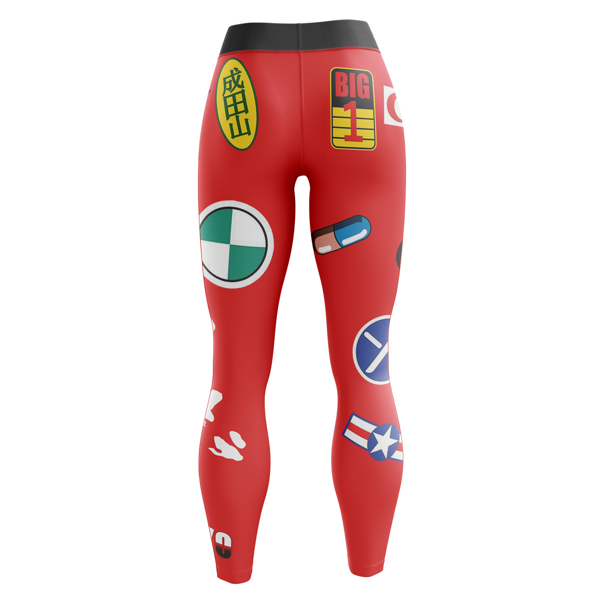 Akira Kaneda Bike Decals Custom Unisex Leggings Spats Training Tights - Image 2
