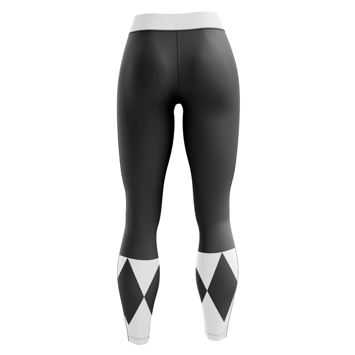 Black Ranger Mighty Morphin Power Rangers Custom Unisex Leggings Spats Training Tights - Image 4