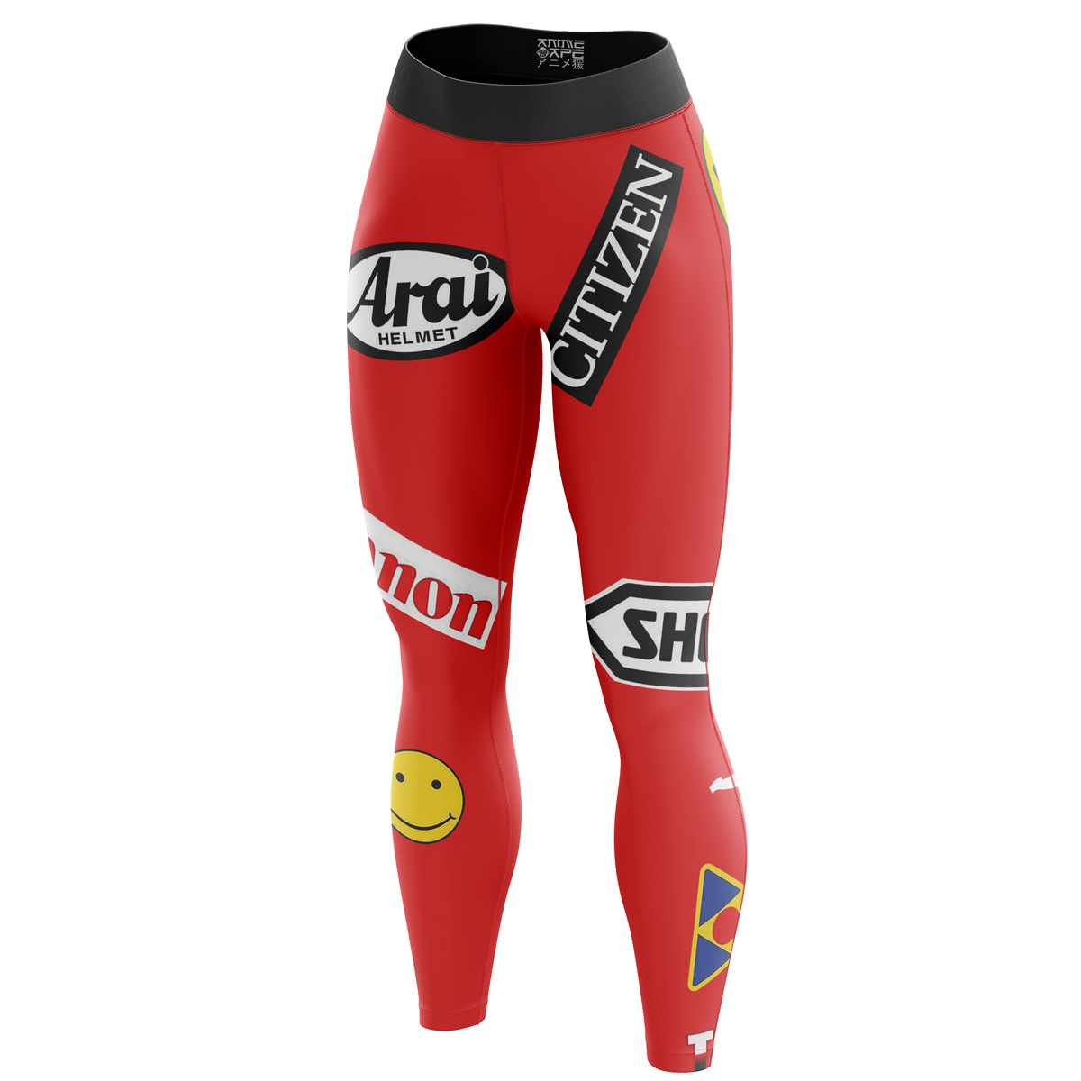 Akira Kaneda Bike Decals Custom Unisex Leggings Spats Training Tights - Image 3