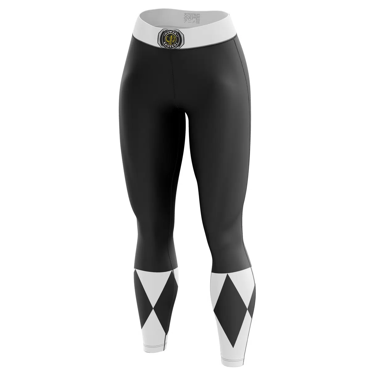 Black Ranger Mighty Morphin Power Rangers Custom Unisex Leggings Spats Training Tights - Image 3