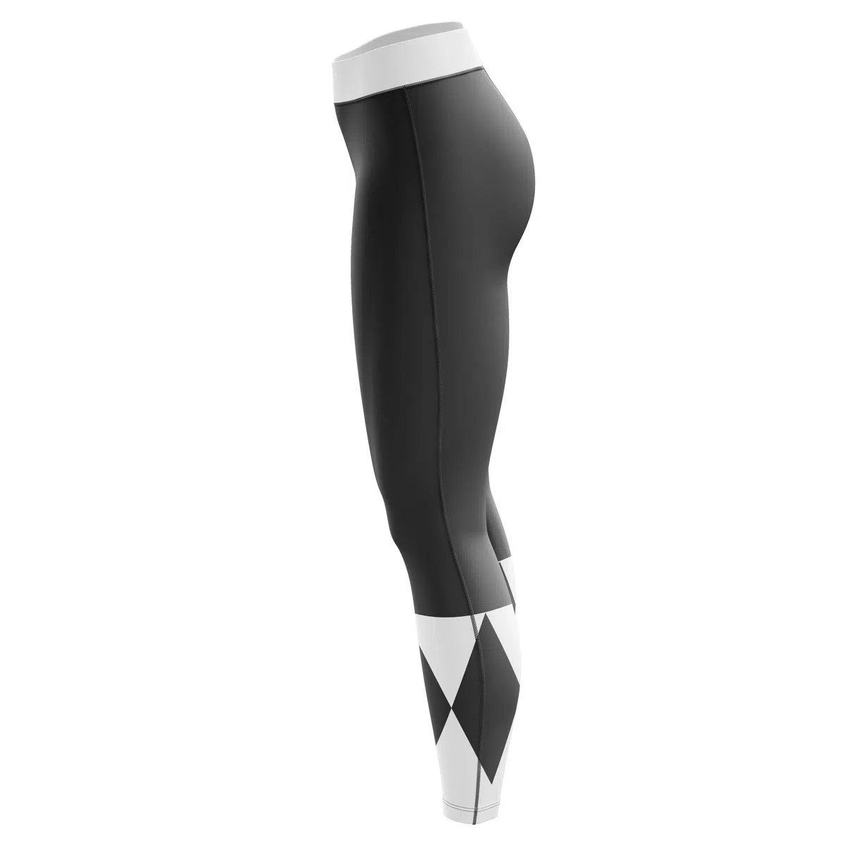 Black Ranger Mighty Morphin Power Rangers Custom Unisex Leggings Spats Training Tights - Image 2