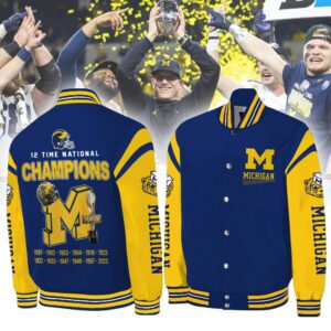 Michigan Wolverines National Champions Football Baseball Jacket MW060324LNQ1TTT - livanniestore Store