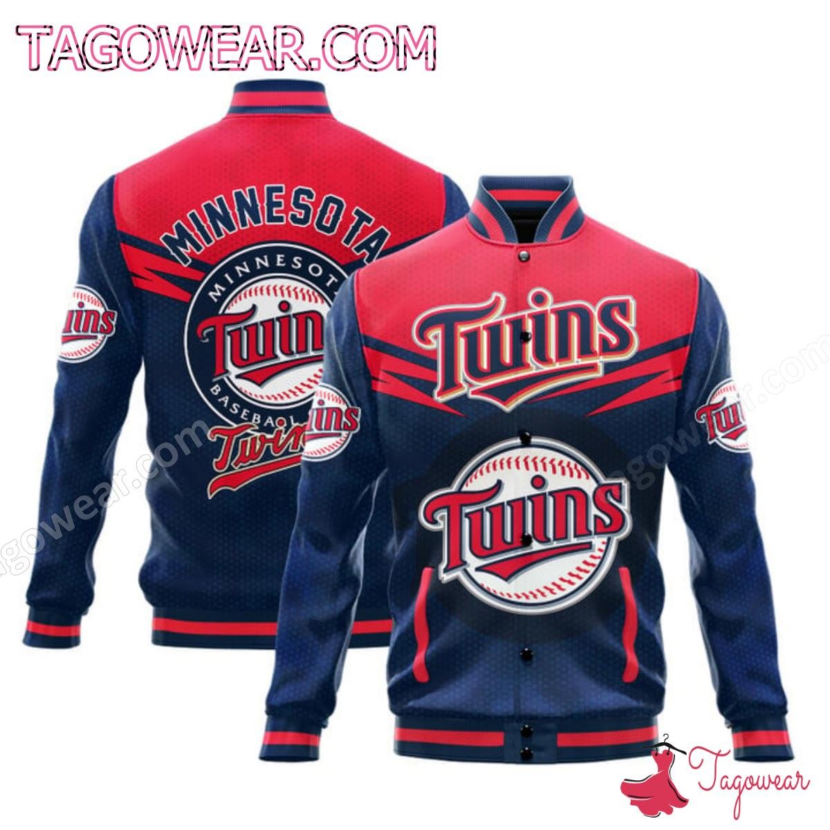 Minnesota Twins Mlb Baseball Jacket - livanniestore Store