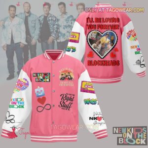 New Kids On The Block I'll Be Loving You Forever Blockheads Baseball Jacket - livanniestore Store
