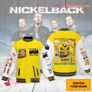 Nickelback Get Rollin' Personalized Baseball Jacket - livanniestore Store