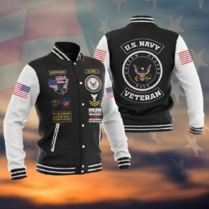 Customized US Navy Veteran Jacket #P8287 ? Baseball Jacket - livanniestore Store