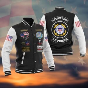 Customized US Coast Guard Veteran Jacket #P8288 ? Baseball Jacket - livanniestore Store