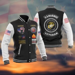 Customized US Marine Corps Veteran Jacket #P8289 ? Baseball Jacket - livanniestore Store