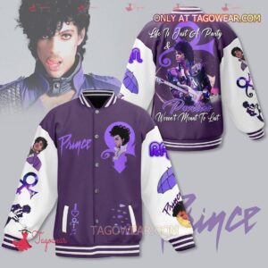 Prince Life Is Just A Party And Parties Weren't Meant To Last Baseball Jacket - livanniestore Store