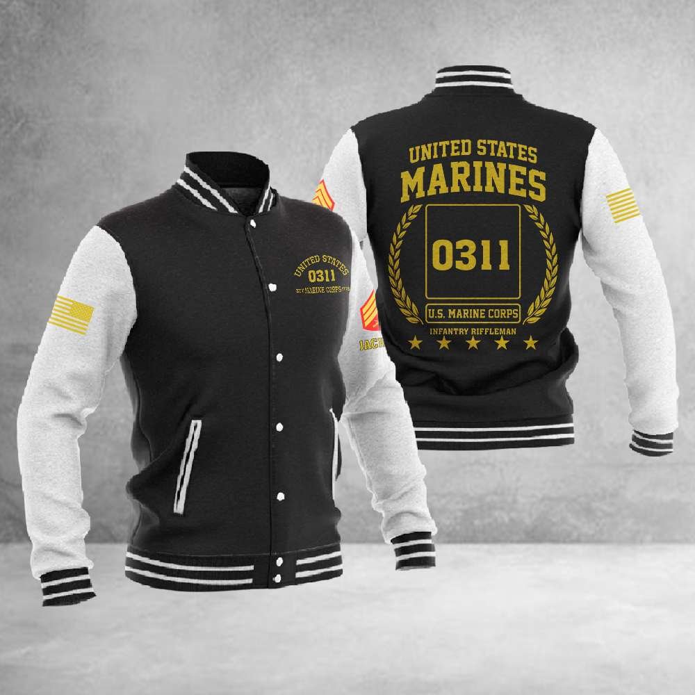 Customized United States Marine Corps MOS #1783 ? Baseball Jacket - livanniestore Store