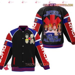 Red Hot Chilli Pepper Take Me To The Place I Love Take Me All The Way Baseball Jacket - livanniestore Store