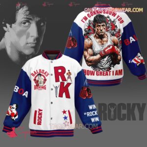 Rocky Balboa I'm Gonna Show You How Great I Am Baseball Jacket - livanniestore Store