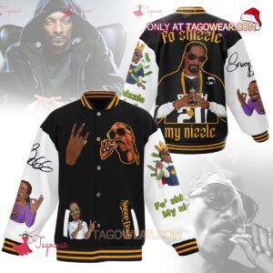 Snoop Dogg Fo Shizzle My Nizzle Baseball Jacket - livanniestore Store