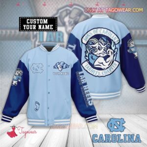 Sons Of Carolina Tar Heel Chapter Personalized Baseball Jacket - livanniestore Store