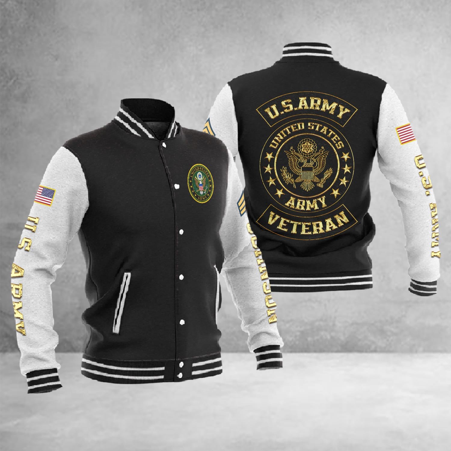 Customized U.S Veteran #T0941 ? Baseball Jacket - livanniestore Store