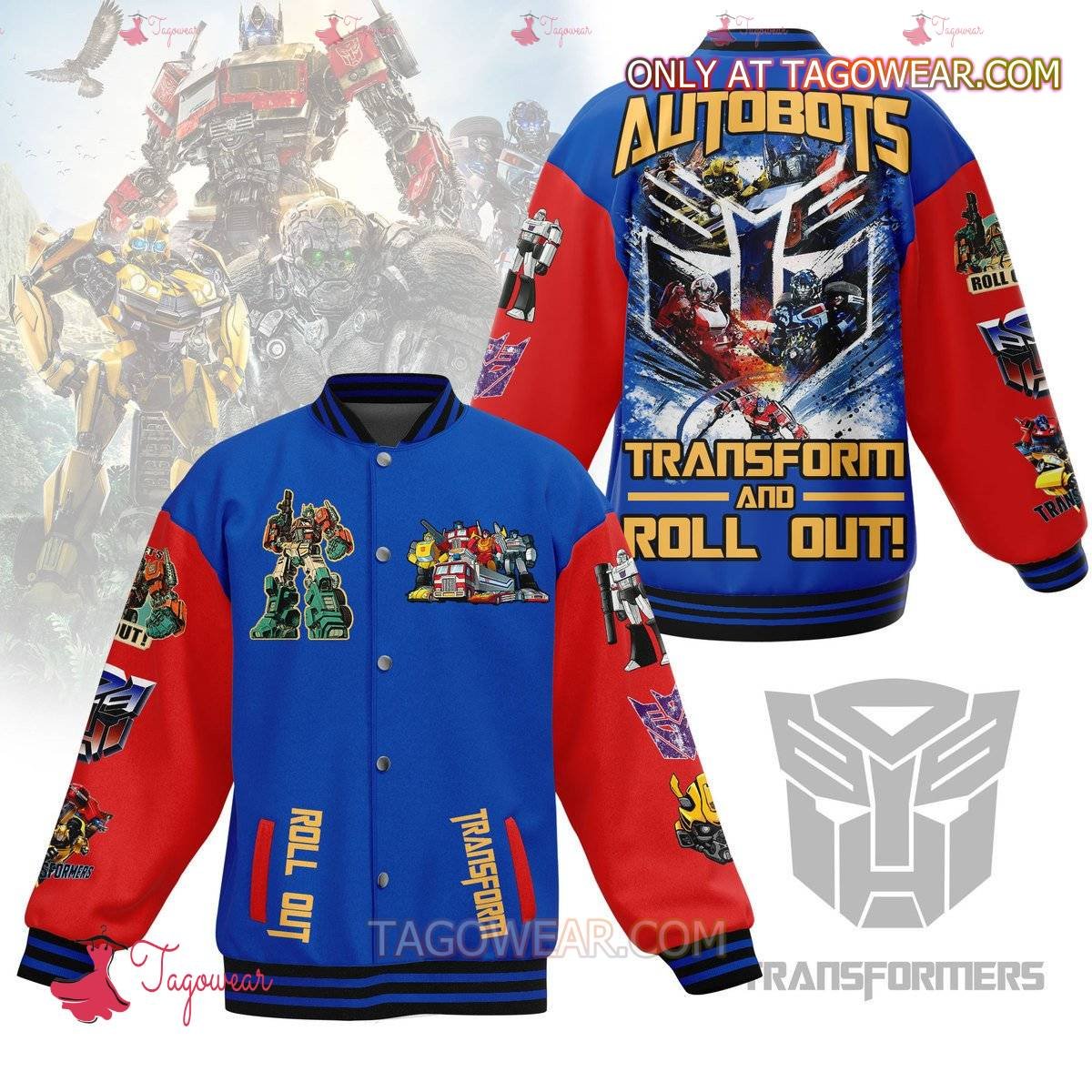 Transformers Autobots Transform And Roll Out Baseball Jacket - livanniestore Store