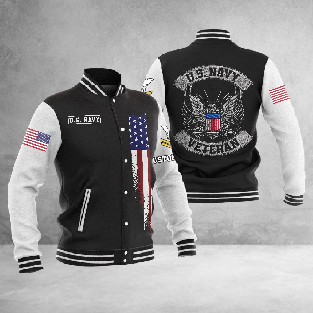 Customized U.S.Navy Veteran #3949 ? Baseball Jacket - livanniestore Store