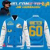 Welcome To Los Angeles Chargers Jim Harbaugh Nineteen 60 Baseball Jacket - livanniestore Store