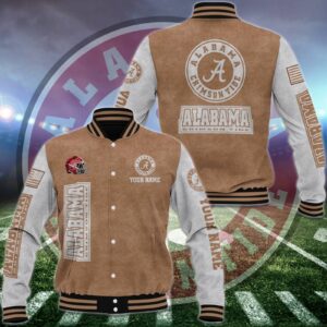 Alabama Crimson Tide Baseball Jacket Custom Your Name, Sport Jacket, FootBall Fan Gifts EHIVM-53488 - livanniestore Store