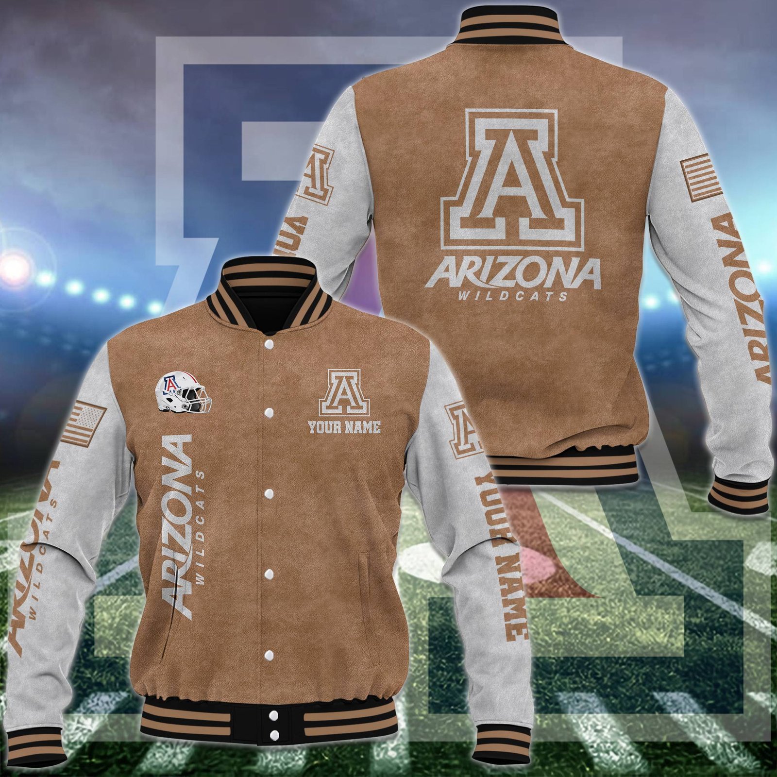 Arizona Wildcats Baseball Jacket Custom Your Name, Sport Jacket, FootBall Fan Gifts EHIVM-53488 - livanniestore Store