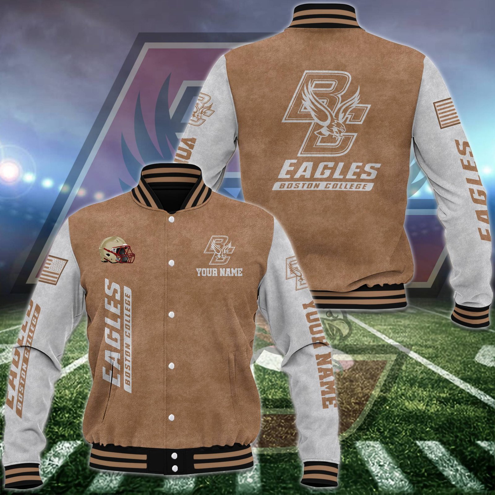 Boston College Eagles Baseball Jacket Custom Your Name, Sport Jacket, FootBall Fan Gifts EHIVM-53488 - livanniestore Store