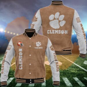 Clemson Tigers Baseball Jacket Custom Your Name, Sport Jacket, FootBall Fan Gifts EHIVM-53488 - livanniestore Store