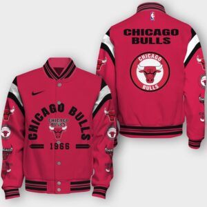 NBA Chicago Bulls Classic Varsity Jacket, Baseball Jacket - livanniestore Store