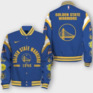 NBA Golden State Warriors Classic Varsity Jacket, Baseball Jacket - livanniestore Store