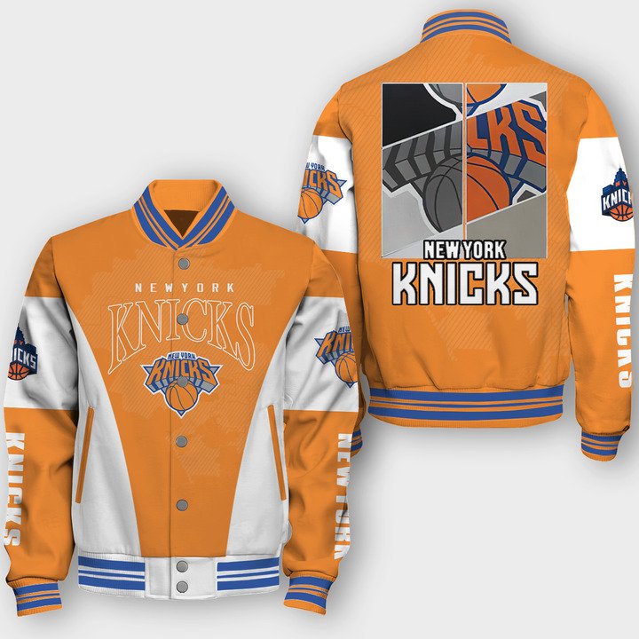 NBA New York Knicks City Basketball Varsity Jacket, Baseball Jacket - livanniestore Store