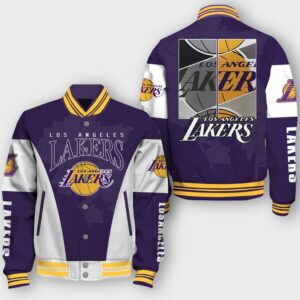NBA Los Angeles Lakers City Basketball Varsity Jacket, Baseball Jacket - livanniestore Store