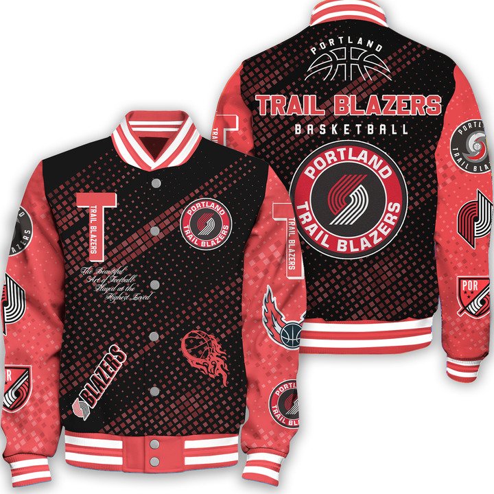 NBA Portland Trail Blazers National Basketball Association Varsity Jacket, Baseball Jacket V2 - livanniestore Store