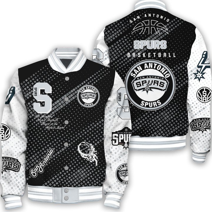 NBA San Antonio Spurs National Basketball Association Varsity JackeV2 - livanniestore Store