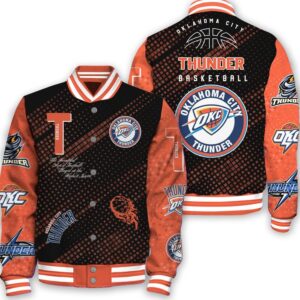 NBA Oklahoma City Thunder National Basketball Association Varsity Jacke V2 - livanniestore Store