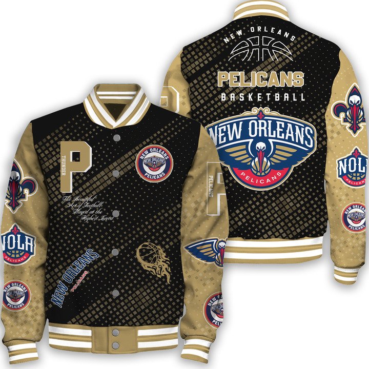 NBA New Orleans Pelicans National Basketball Association Varsity Jacke V2 - livanniestore Store