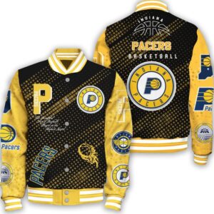 NBA Indiana Pacers National Basketball Association Varsity Jacket, Baseball Jacket V2 - livanniestore Store