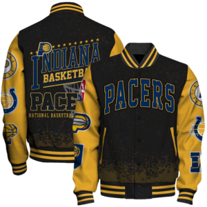 NBA Indiana Pacers Fro Varsity Jacket, Baseball Jacket - livanniestore Store