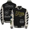 NBA Utah Jazz OW Basketball Varsity Jacket, Baseball Jacket - livanniestore Store