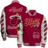 NBA Miami Heat OW Basketball Varsity Jacket, Baseball Jacket - livanniestore Store