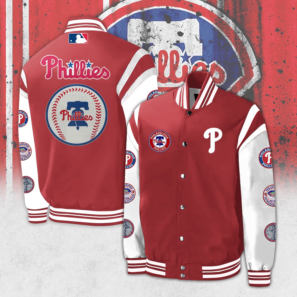 Premium Baseball Jacket Phillies ? Limited Edition For Fans ? 003 - livanniestore Store